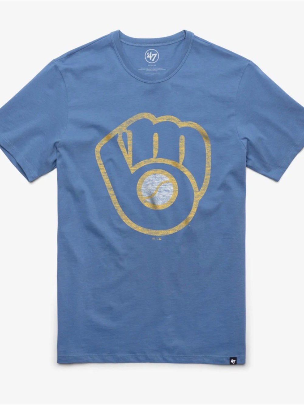 Mens Large MILWAUKEE BREWERS COOPERSTOWN PREMIER '47 FRANKLIN TEE